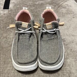 Hey Dude Gray and Pink Loafers